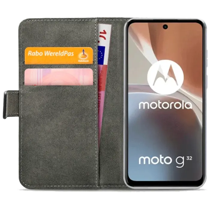 Mobilize Mobilize PU-leer Book Case Zwart voor Motorola Moto G32
