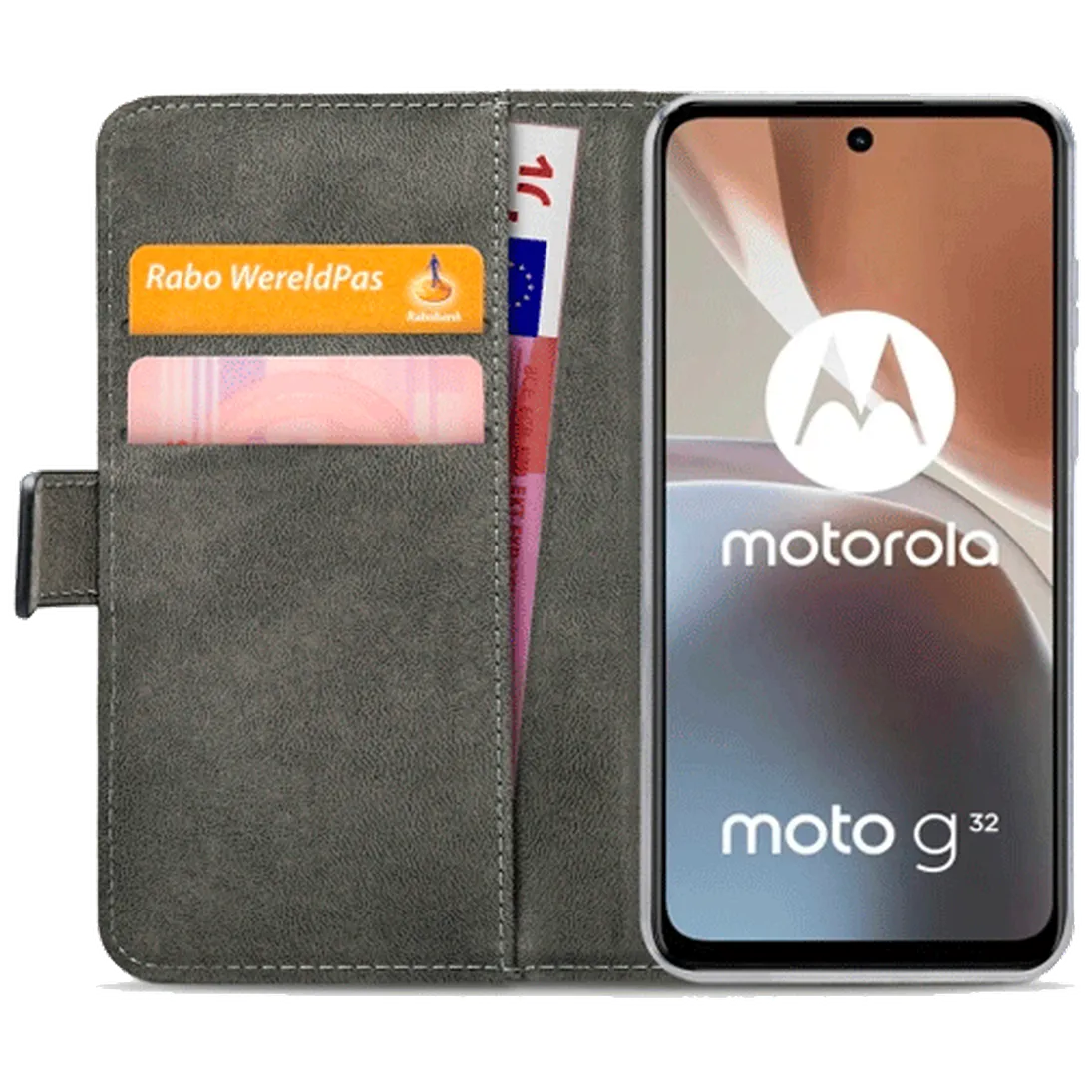 Mobilize Mobilize PU-leer Book Case Zwart voor Motorola Moto G32
