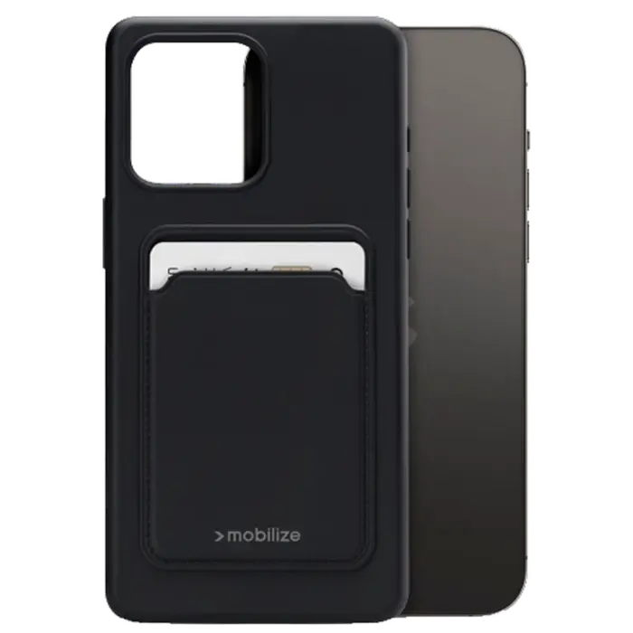 Mobilize Mobilize Cardcase TPU Back Cover Zwart voor Apple iPhone 14 Pro Max