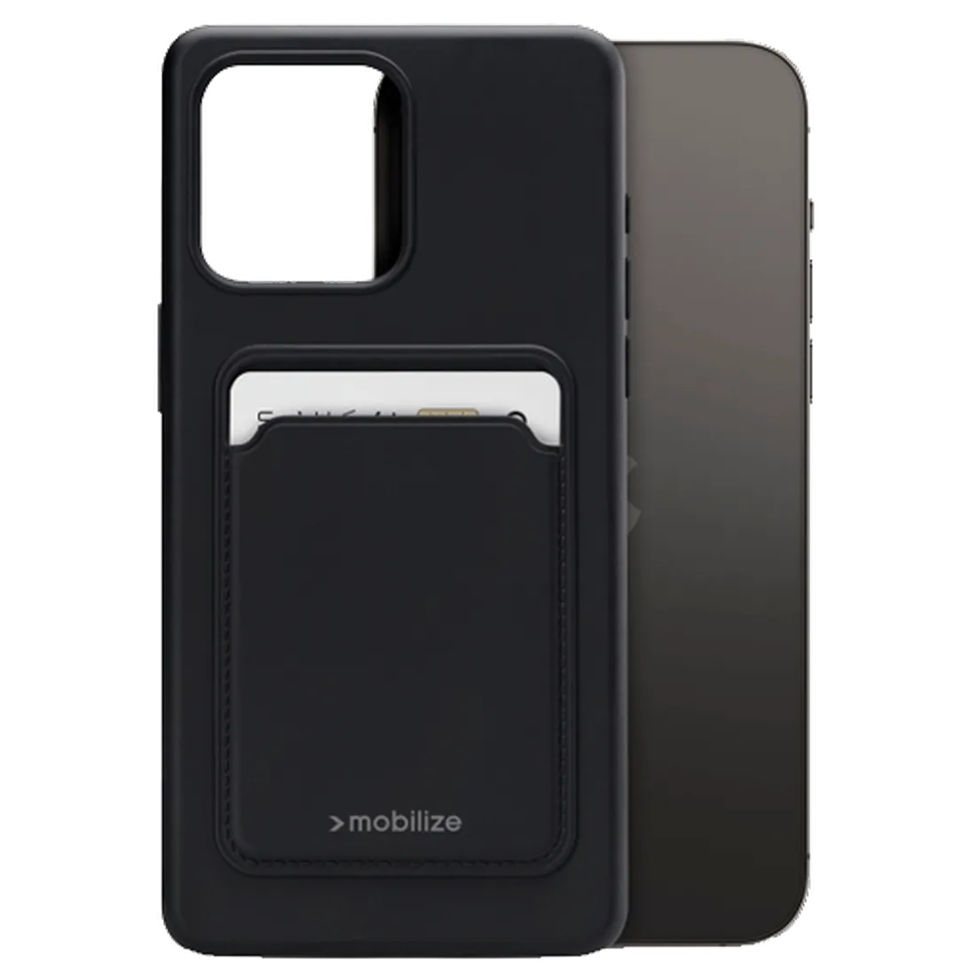 Mobilize Mobilize Cardcase TPU Back Cover Zwart voor Apple iPhone 14 Pro Max