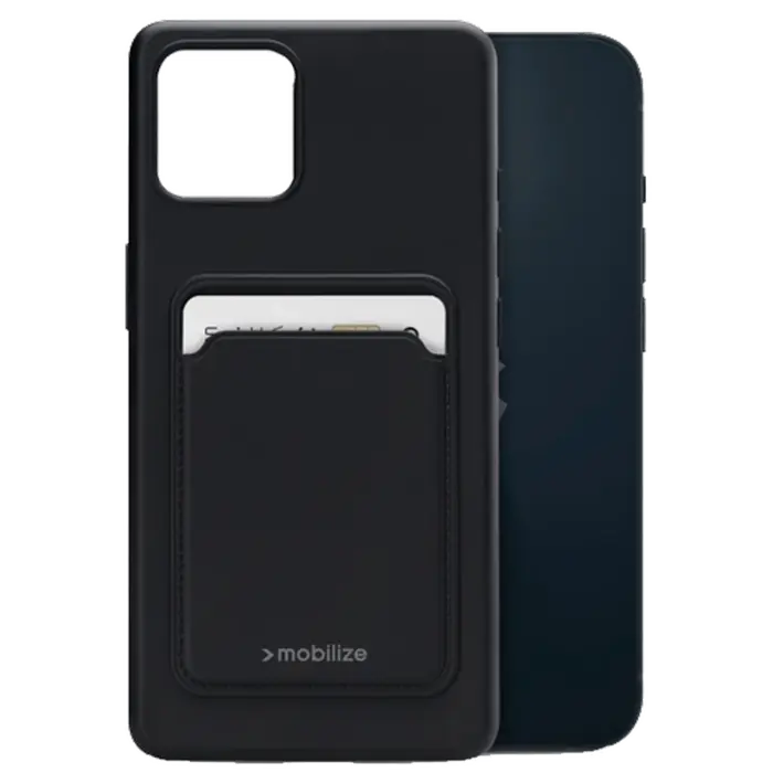 Mobilize Mobilize Cardcase TPU Back Cover Zwart voor Apple iPhone 14