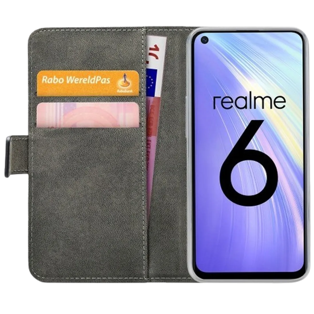 Mobilize Mobilize PU-leer Book Case Zwart voor Realme 6S