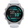 Garmin Garmin Fenix 8 Smartwatch - 43mm - AMOLED - Zilver met Witte Siliconenband