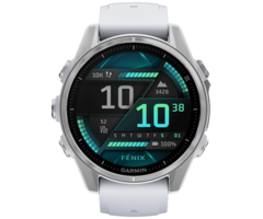 Garmin Garmin Fenix 8 Smartwatch - 43mm - AMOLED - Zilver met Witte Siliconenband