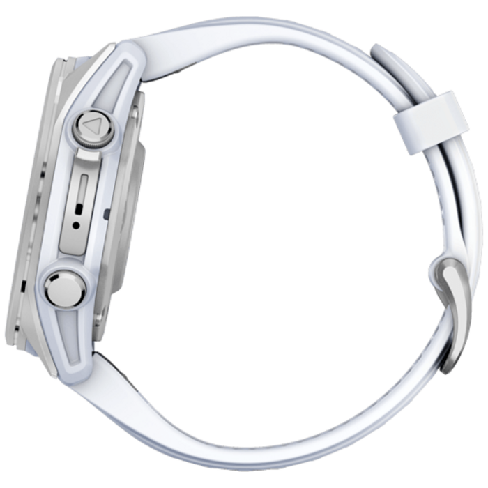 Garmin Garmin Fenix 8 Smartwatch - 43mm - AMOLED - Zilver met Witte Siliconenband