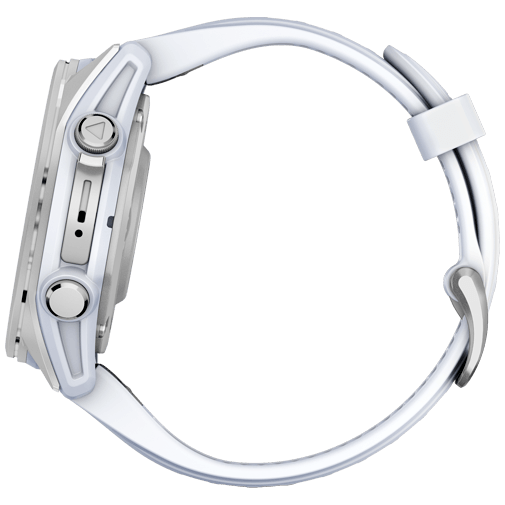 Garmin Garmin Fenix 8 Smartwatch - 43mm - AMOLED - Zilver met Witte Siliconenband