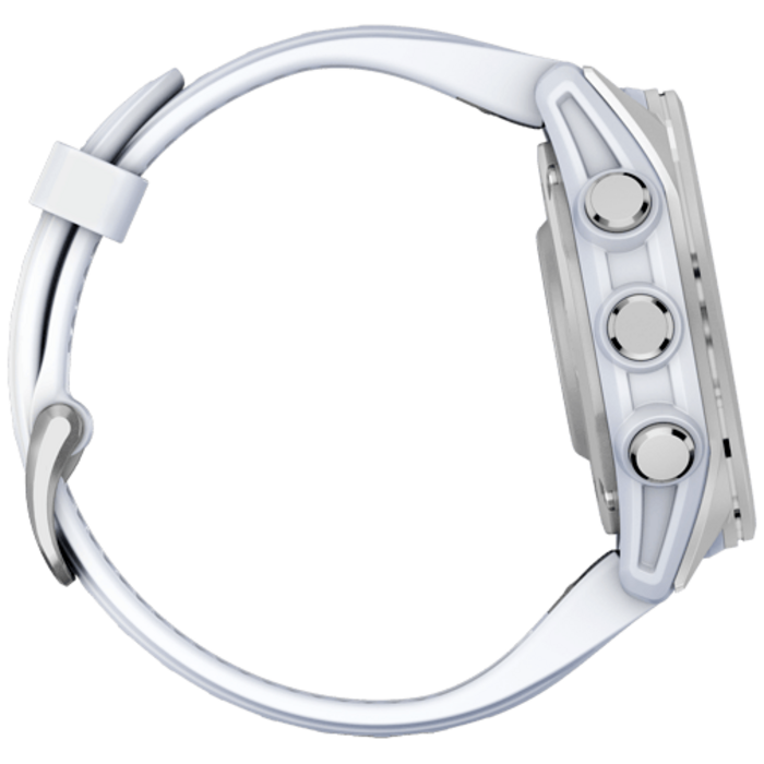 Garmin Garmin Fenix 8 Smartwatch - 43mm - AMOLED - Zilver met Witte Siliconenband