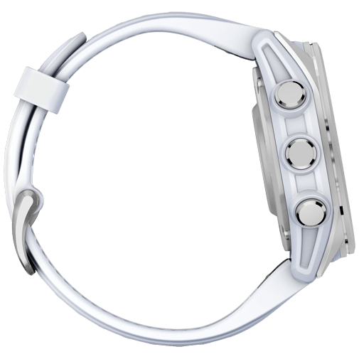 Garmin Garmin Fenix 8 Smartwatch - 43mm - AMOLED - Zilver met Witte Siliconenband