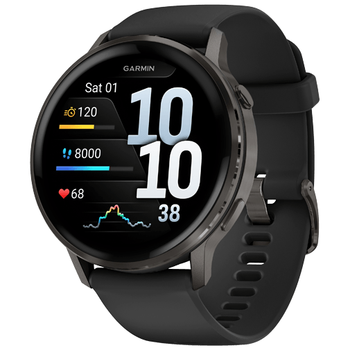 Garmin Garmin Venu 4 Smartwatch - 45mm - Slate/Zwart, foto 2 van 6