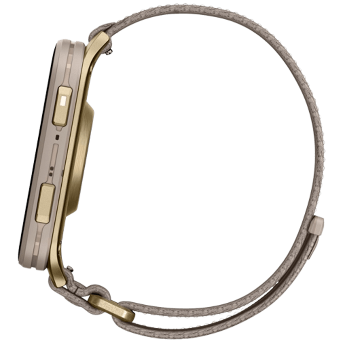 Garmin Garmin Venu X1 Smartwatch - Soft Gold met French Grey Nylon Band