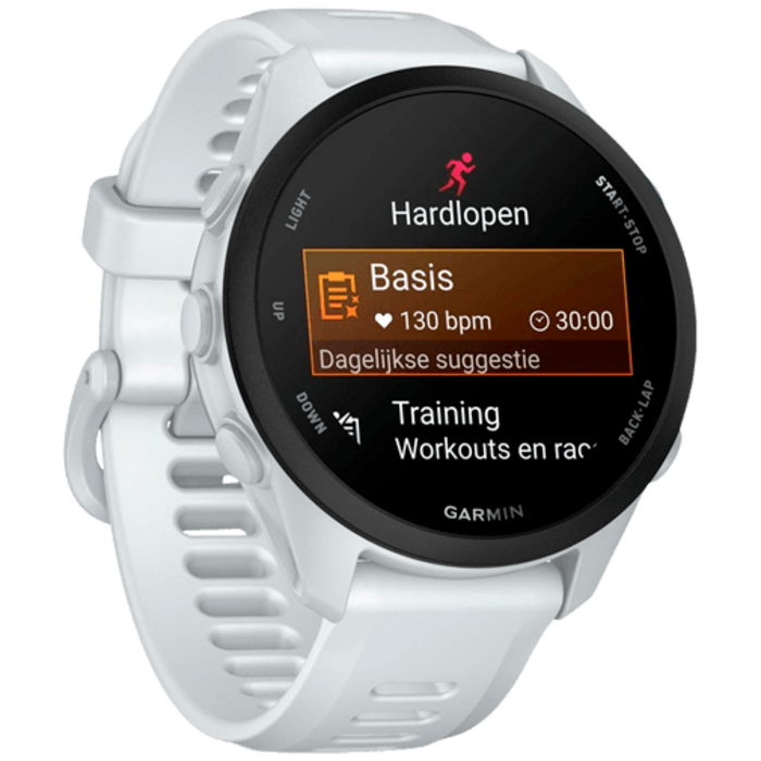 Garmin Garmin Forerunner 70 Whitestone - Sporthorloge met AMOLED en GPS