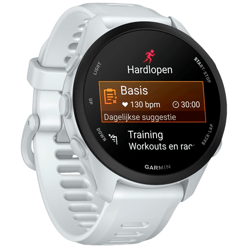 Garmin Garmin Forerunner 70 Whitestone - Sporthorloge met AMOLED en GPS
