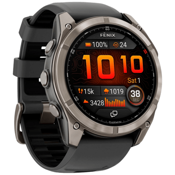 Garmin Garmin Fenix 8 Pro 47mm Sapphire AMOLED Titanium (LTE) Smartwatch - Zwart
