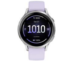 Garmin Garmin Venu 4 Smartwatch 41mm - Zilver met Paarse Siliconenband