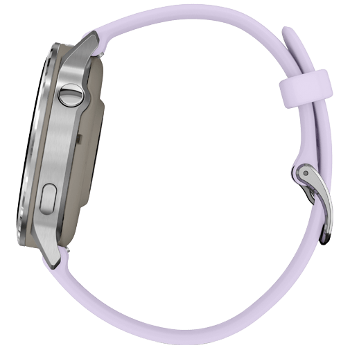 Garmin Garmin Venu 4 Smartwatch 41mm - Zilver met Paarse Siliconenband