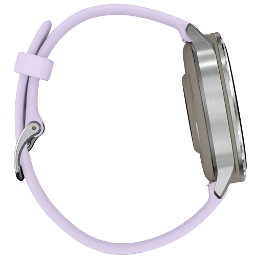 Garmin Garmin Venu 4 Smartwatch 41mm - Zilver met Paarse Siliconenband