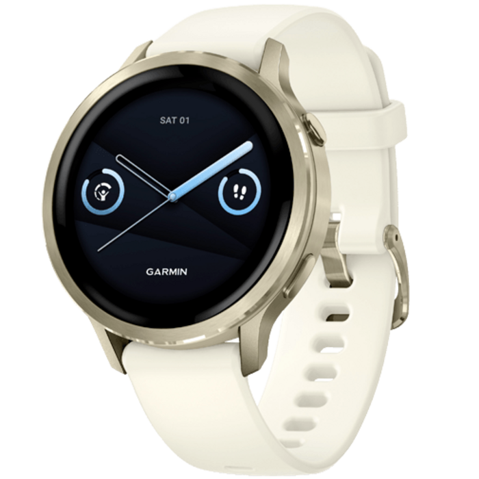 Garmin Garmin Venu 4 Smartwatch 41mm - Lunar Gold met Bone Siliconenband