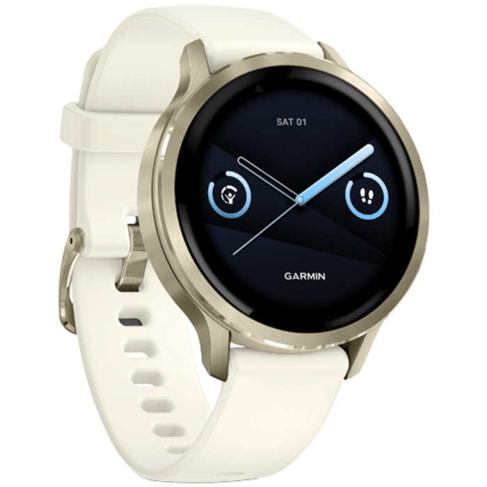 Garmin Garmin Venu 4 Smartwatch 41mm - Lunar Gold met Bone Siliconenband