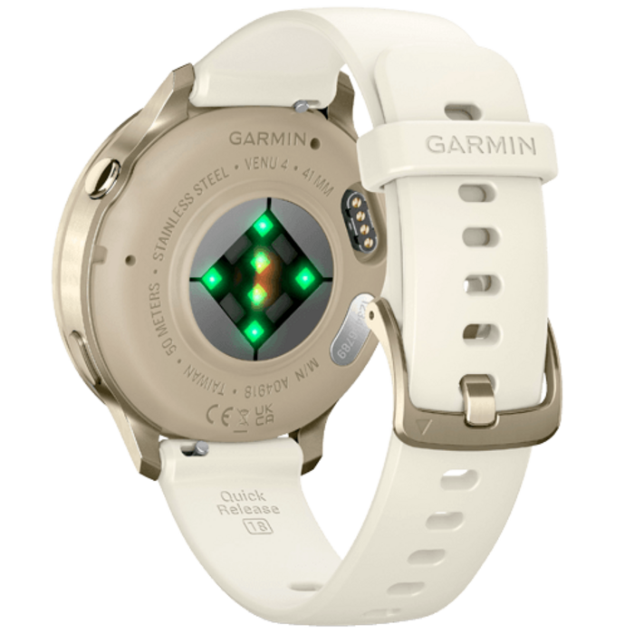 Garmin Garmin Venu 4 Smartwatch 41mm - Lunar Gold met Bone Siliconenband