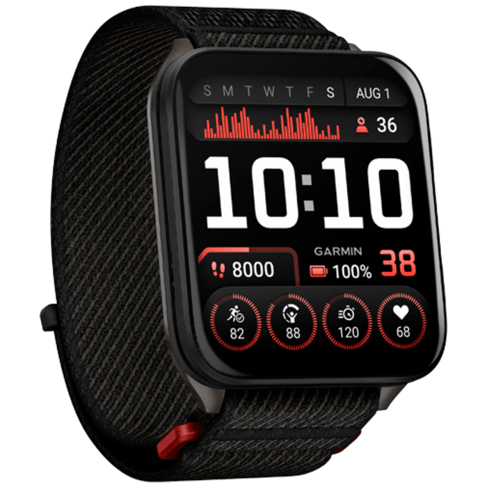 Garmin Garmin Venu X1 Smartwatch - Zwart (Zwarte Nylon Band)