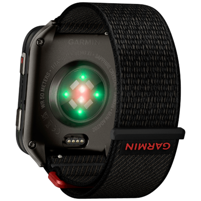 Garmin Garmin Venu X1 Smartwatch - Zwart (Zwarte Nylon Band)