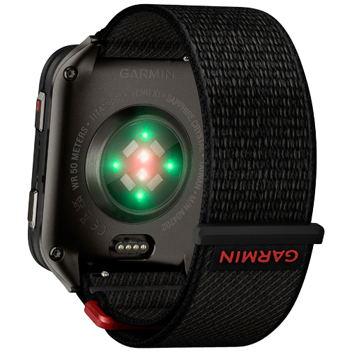 Garmin Garmin Venu X1 Smartwatch - Zwart (Zwarte Nylon Band)