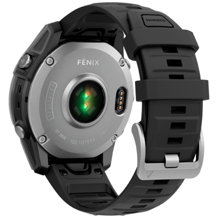 Garmin Garmin Fenix E 47mm Smartwatch - Roestvrij Staal & Zwart