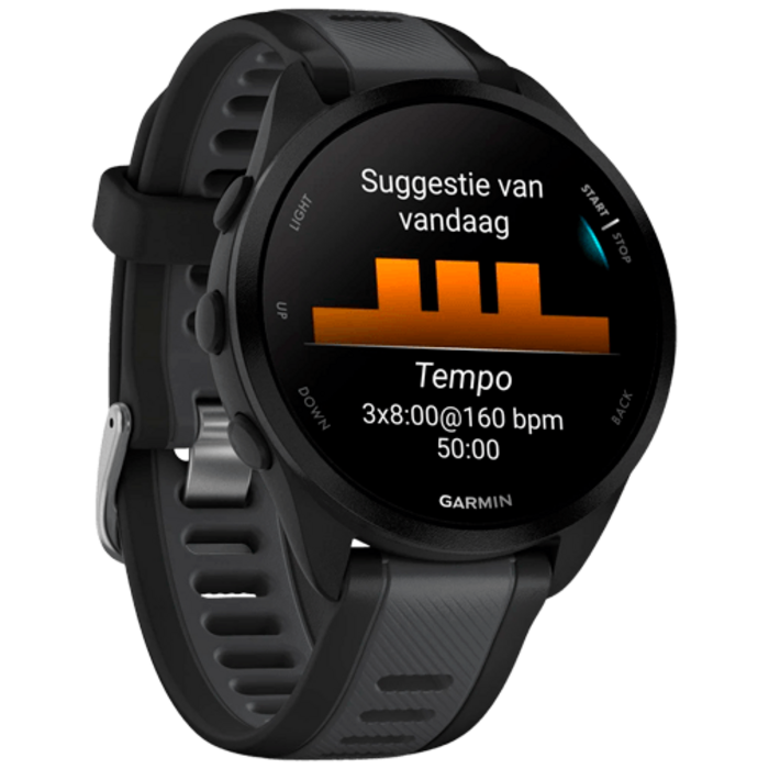 Garmin Garmin Forerunner 165 Music - GPS Hardloophorloge - Zwart / Leigrijs