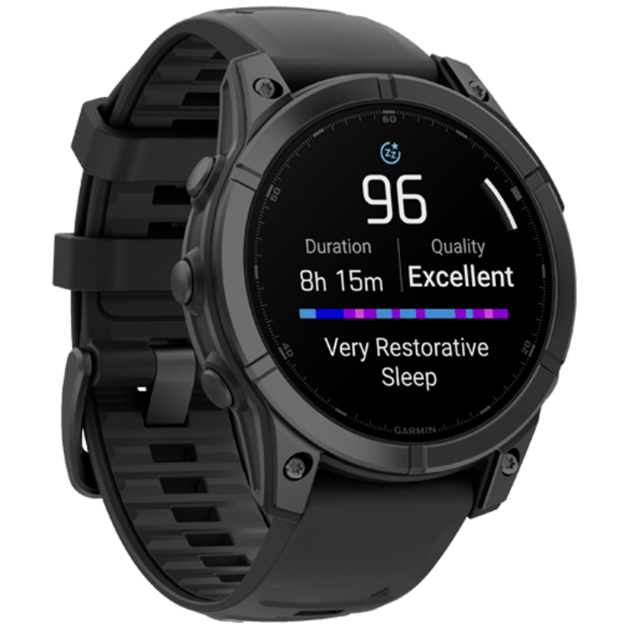 Garmin Garmin Fenix E 47mm AMOLED Smartwatch - Slate Grey Steel / Zwart