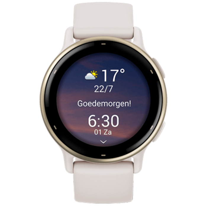 Garmin Garmin Vivoactive 5 Smartwatch - Cream Gold met Beige Siliconenband