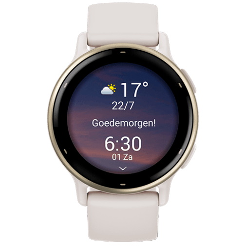 Garmin Garmin Vivoactive 5 Smartwatch - Cream Gold met Beige Siliconenband