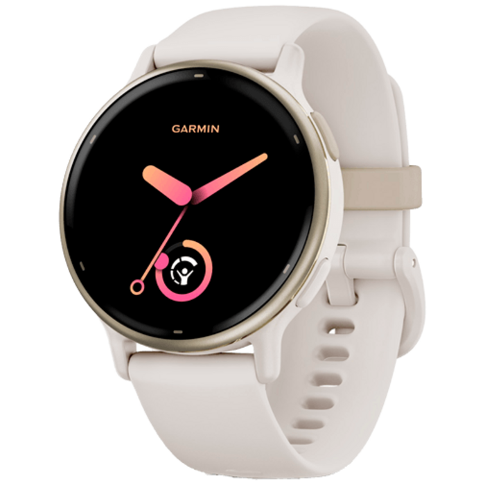 Garmin Garmin Vivoactive 5 Smartwatch - Cream Gold met Beige Siliconenband