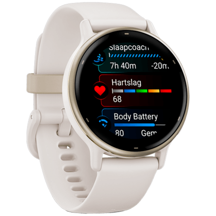 Garmin Garmin Vivoactive 5 Smartwatch - Cream Gold met Beige Siliconenband