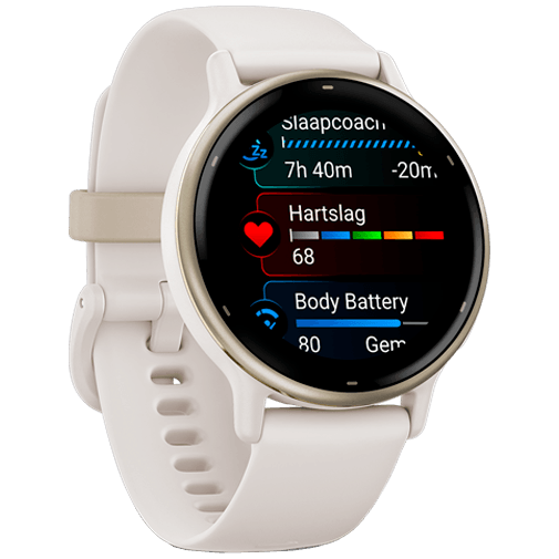 Garmin Garmin Vivoactive 5 Smartwatch - Cream Gold met Beige Siliconenband
