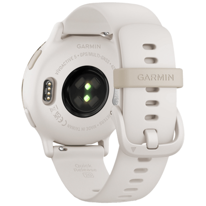 Garmin Garmin Vivoactive 5 Smartwatch - Cream Gold met Beige Siliconenband