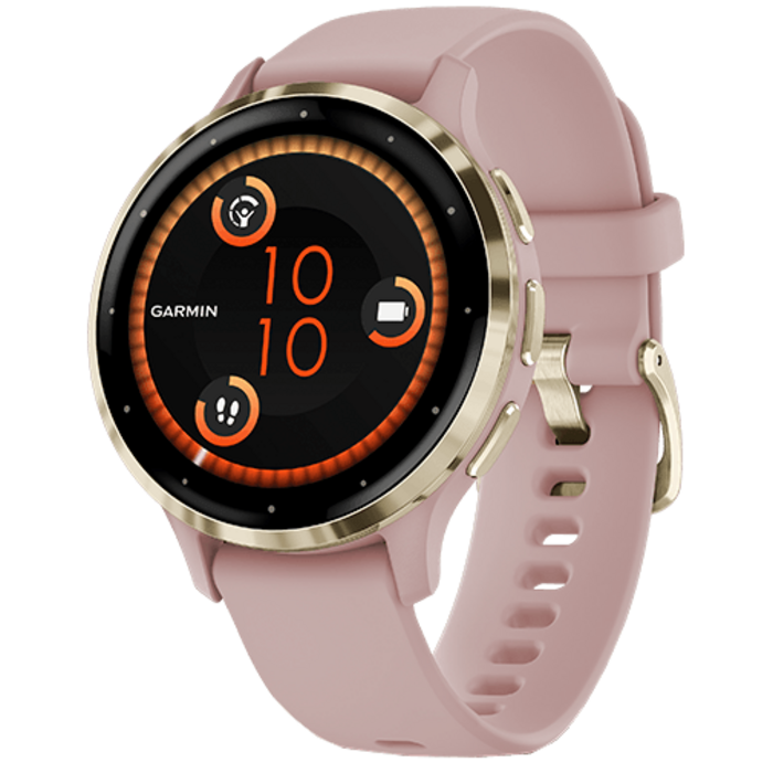 Garmin Garmin Venu 3S Smartwatch - Soft Gold met Dust Rose Band (010-02785-03)