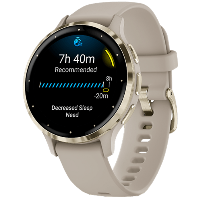 Garmin Garmin Venu 3S Smartwatch - Soft Gold met Beige Siliconenband (41mm)