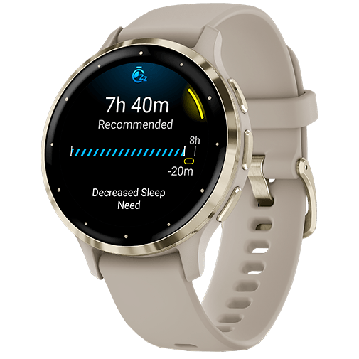 Garmin Garmin Venu 3S Smartwatch - Soft Gold met Beige Siliconenband (41mm)