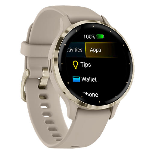 Garmin Garmin Venu 3S Smartwatch - Soft Gold met Beige Siliconenband (41mm)