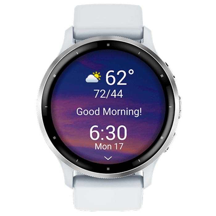 Garmin Garmin Venu 3 Smartwatch - 45mm - Zilver met Witte Siliconenband