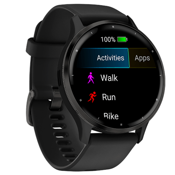 Garmin Garmin Venu 3 GPS Smartwatch - 45mm - Zwart met Zwarte Siliconenband