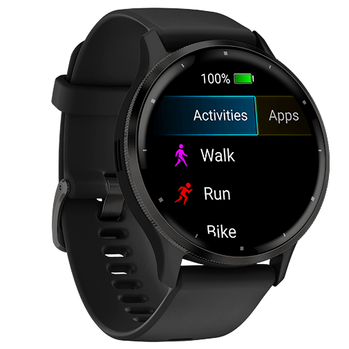 Garmin Garmin Venu 3 GPS Smartwatch - 45mm - Zwart met Zwarte Siliconenband