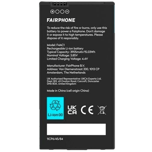 Fairphone Originele Fairphone 4 Batterij (3905 mAh) - Vervangbare Accu