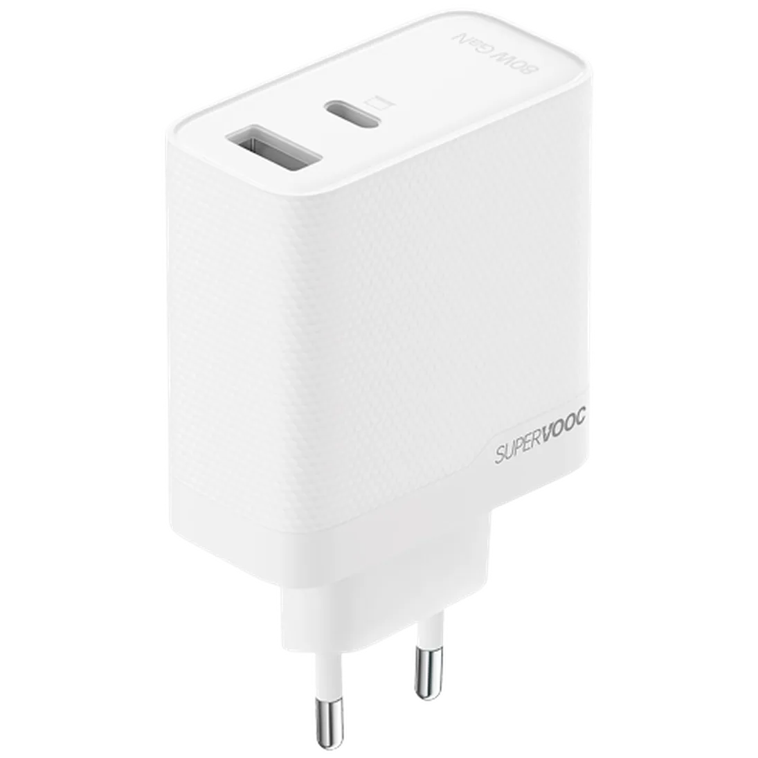 Oppo OPPO SuperVOOC Dual Port Snellader 80W - USB-C & USB-A - Wit