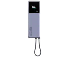 Xiaomi Xiaomi 165W Snellader Powerbank 10.000mAh met Geïntegreerde Kabel - Grijs