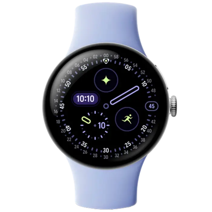 Google Google Pixel Watch 4 Wi-Fi 41mm - Zilver met Paarse Sportband