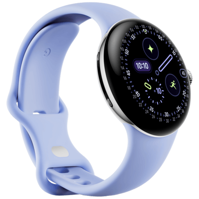 Google Google Pixel Watch 4 Wi-Fi 41mm - Zilver met Paarse Sportband