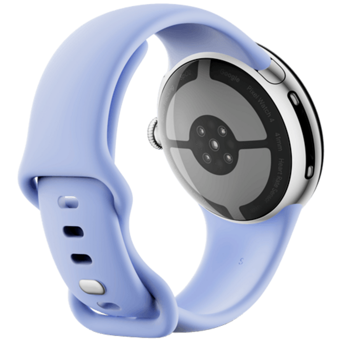 Google Google Pixel Watch 4 Wi-Fi 41mm - Zilver met Paarse Sportband