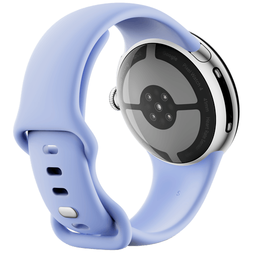 Google Google Pixel Watch 4 Wi-Fi 41mm - Zilver met Paarse Sportband, foto 5 van 6