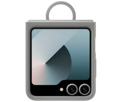 Samsung Samsung Galaxy Z Flip 6 Siliconen Hoesje met Ring - Grijs